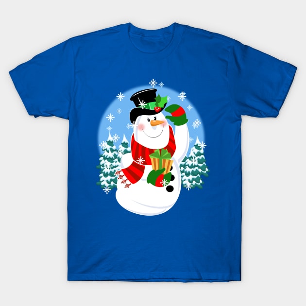 seasons greetings snowman T-Shirt by richhwalsh